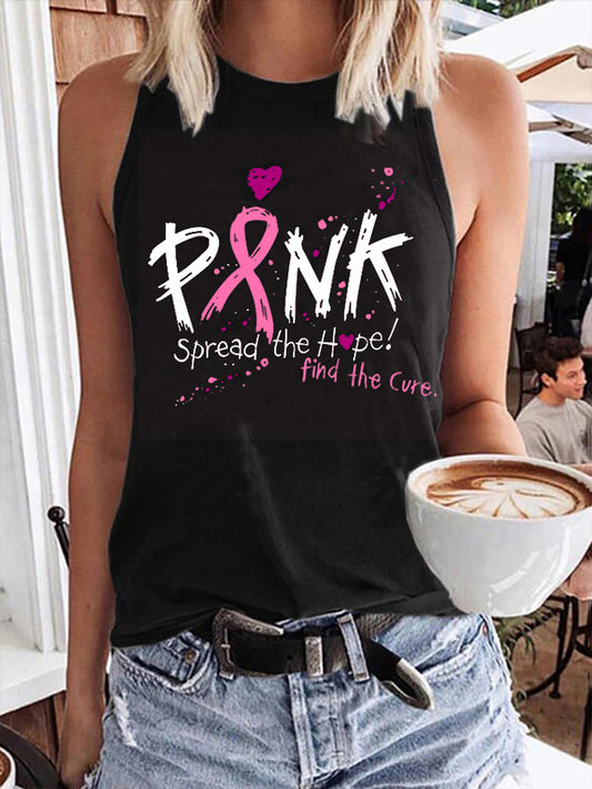 Pink Spread the Hope Find the Cure Tank Top