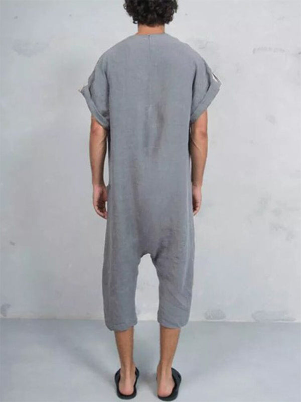 Men's Short Sleeve Jumpsuit