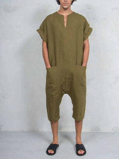 Men's Short Sleeve Jumpsuit