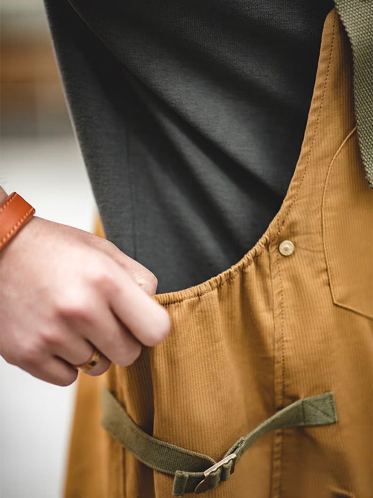 Men's Loose Stretch Overalls with Unique Pocket