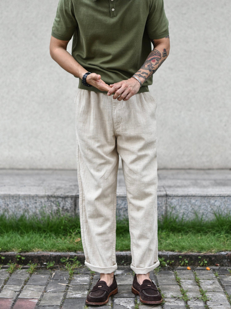 Men's Ramie Loose Pants