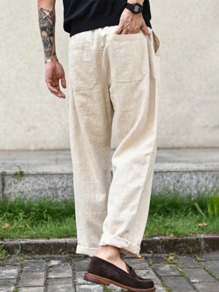 Men's Ramie Loose Pants