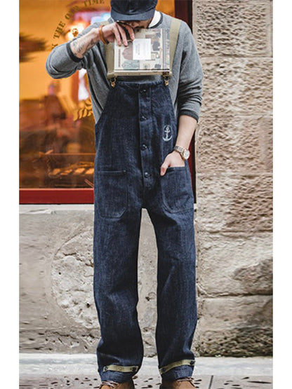 American Vintage Navy Deck Overalls