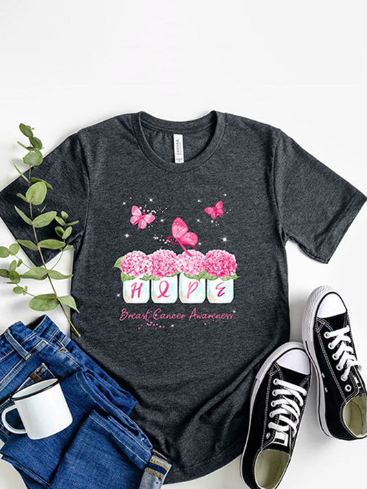 Hope Pink Ribbon Graphic T-shirt