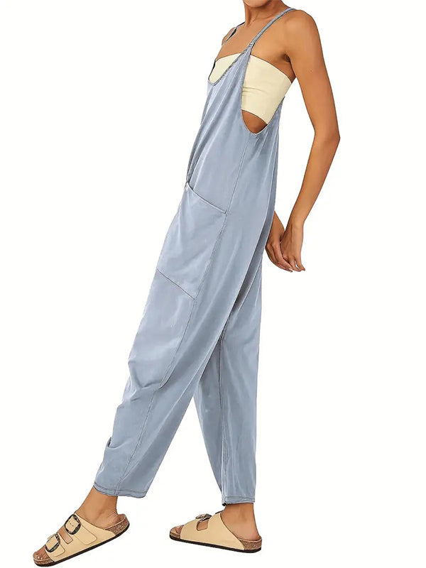 Oversized Jumpsuit with Big Patch Pockets