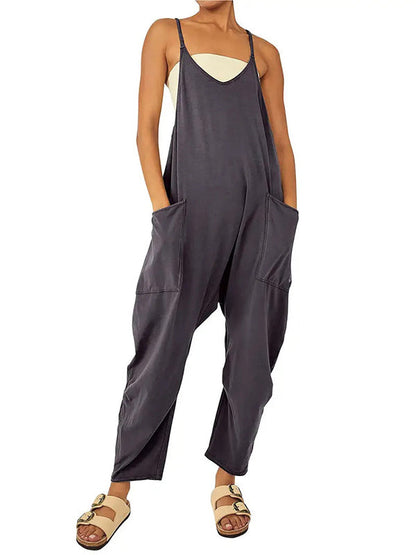 Oversized Jumpsuit with Big Patch Pockets