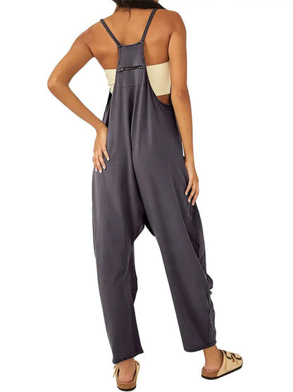 Oversized Jumpsuit with Big Patch Pockets