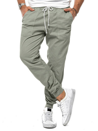 Men's Drawstring Elastic Waist Casual Pants