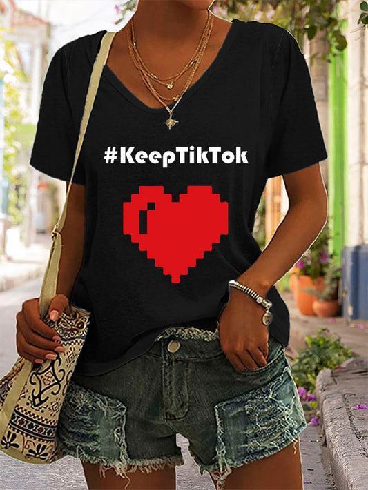 Love And Keep TikTok Graphic Short Sleeve T-Shirt