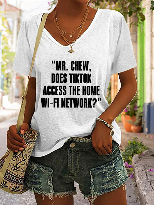 Does Tiktok Access The Home Wifi Network Short Sleeve T-Shirt