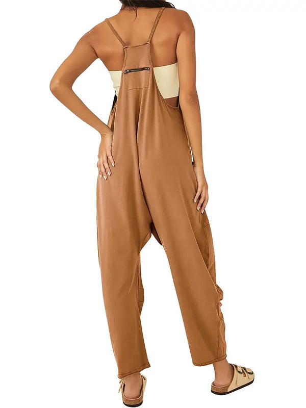 Oversized Jumpsuit with Big Patch Pockets