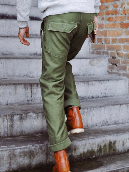 US Military Olive Green 107 Straight Pants