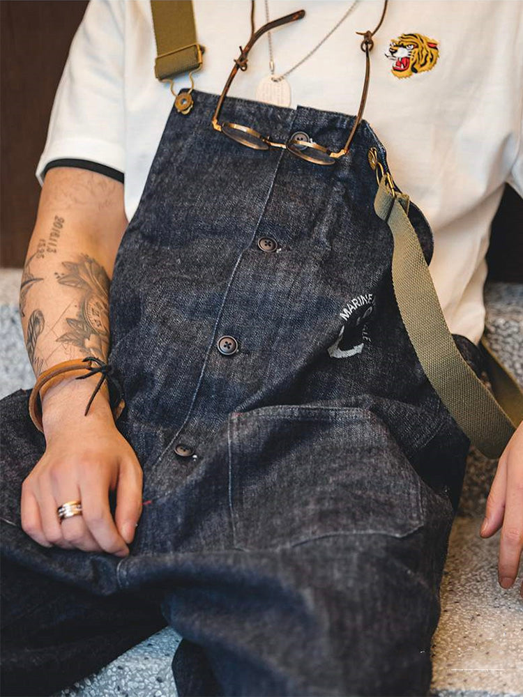 American Vintage Navy Deck Overalls