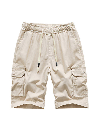 Vintage Drawstring Washed Cargo Shorts