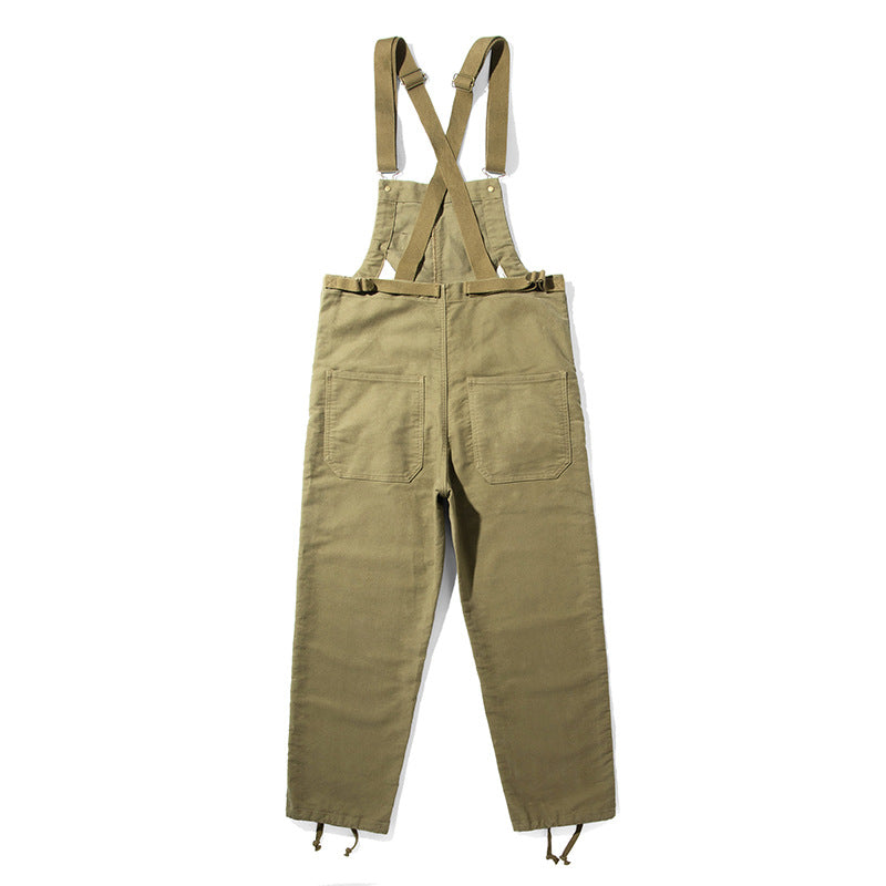 Unisex Moleskin Overalls with Cinch Cord