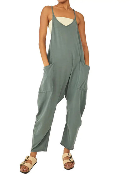 Oversized Jumpsuit with Big Patch Pockets