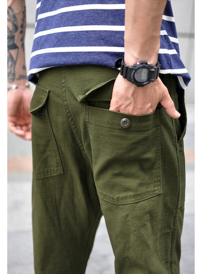 US Military Olive Green 107 Straight Pants