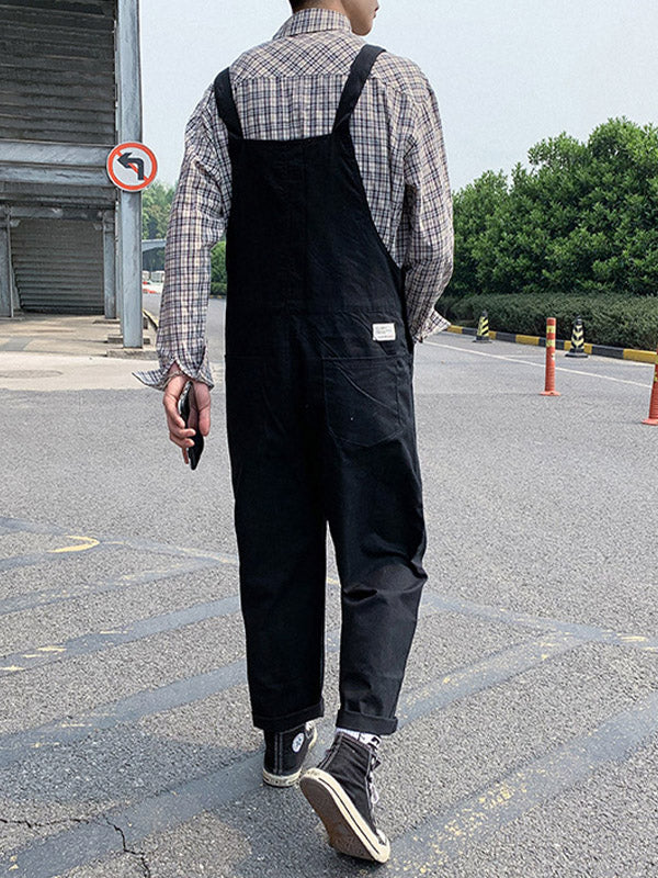 Unisex Vintage Casual Pocket Overalls