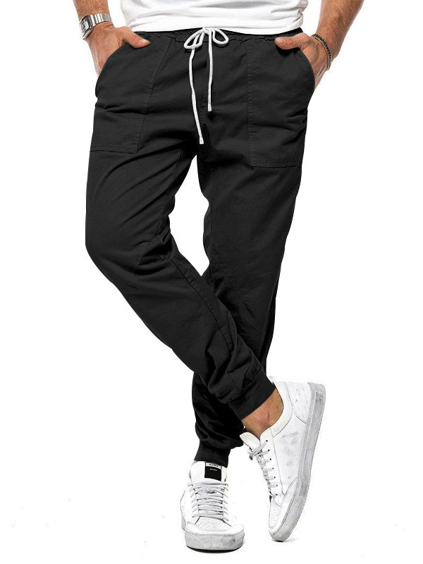 Men's Drawstring Elastic Waist Casual Pants