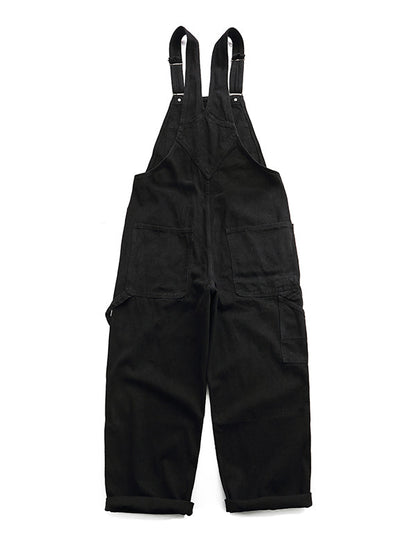 Unisex Vintage Large Pocket Denim Overalls