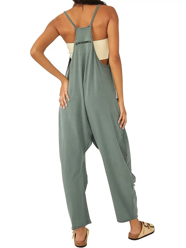 Oversized Jumpsuit with Big Patch Pockets