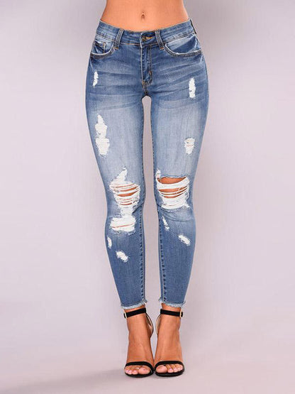 Stretch Denim Lifting Ankle Jeans